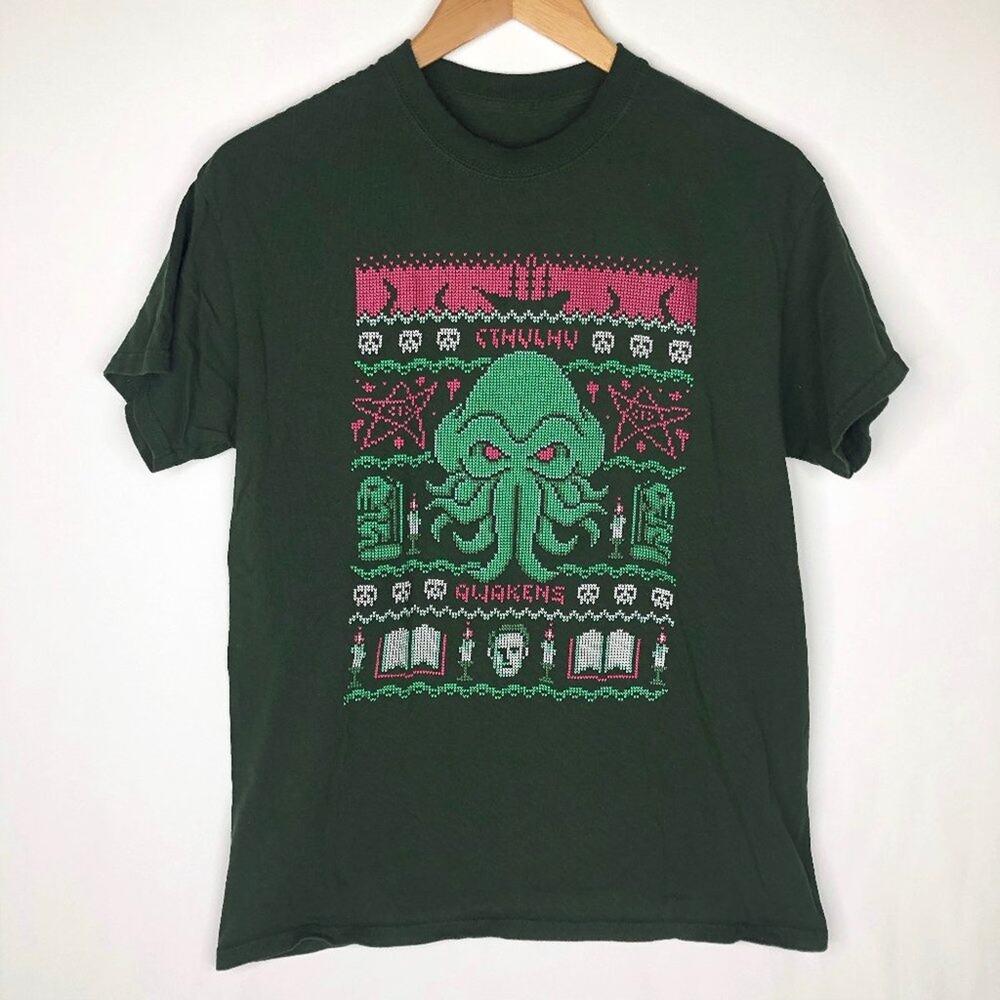 Cthulhu Ugly Sweater Style T-Shirt